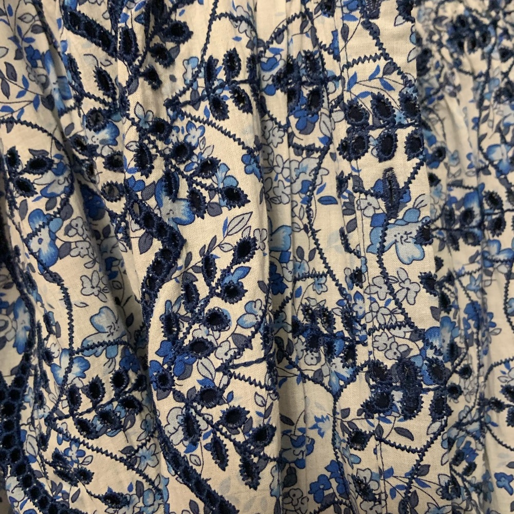 NWOT Embroidered Floral Blue Yuliana Sezane Dress - Picture 5 of 6